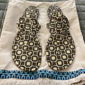 Tory Burch Miller Geometric octagon Pattern Sandals 13